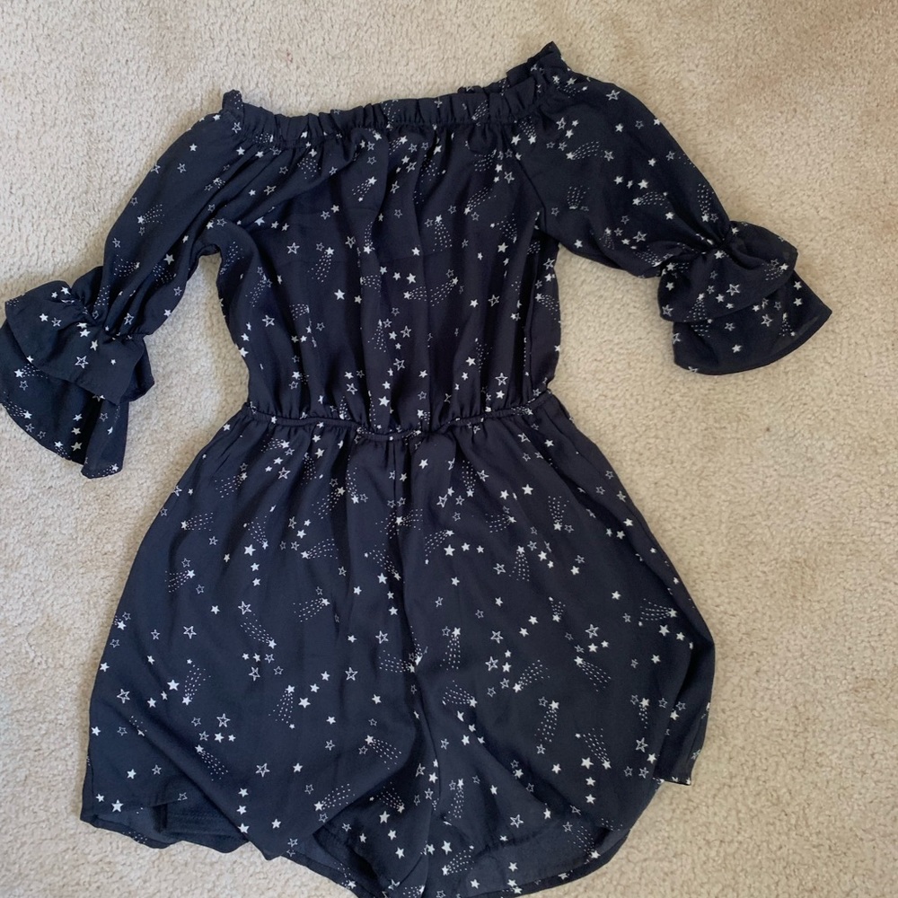 Black and white stars romper.